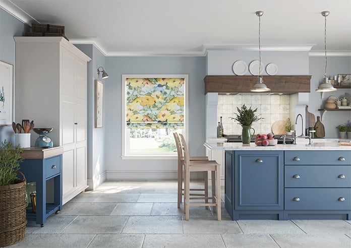 Amelia Faux Silk, Buttercup Mist - Motorised Roman Blind - Image 8